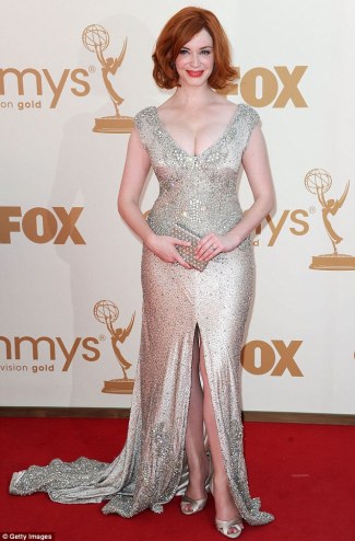 A Johanna Johnson creation for Christina Hendricks at the 2011 Emmys.